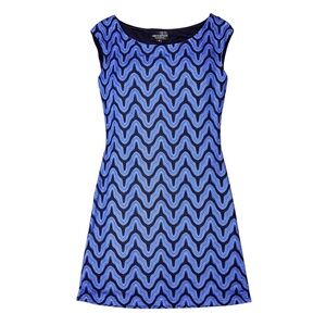 Connected Apparel Y2K Unique Vintage Black & Blue Lace Mini Dress, Size 8